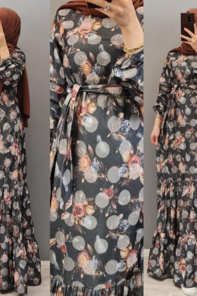 Yeni Model Paraşüt Kumaş Elbisem Haki