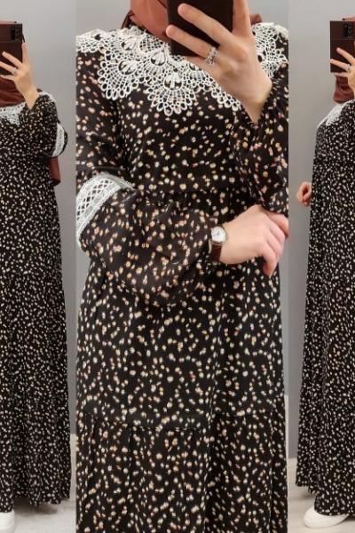 Yeni Model Çalıkuşu Elbisem Siyah