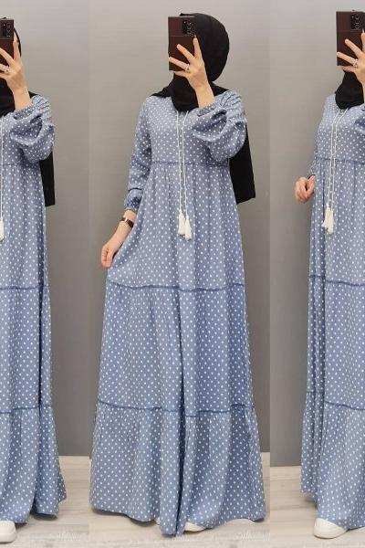 Yeni Model Puanlı Elbisem Bebe Mavisi