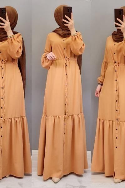 Yeni Model Ayrobin Elbisem Somon