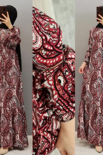 Yeni Model Elbisem Bordo