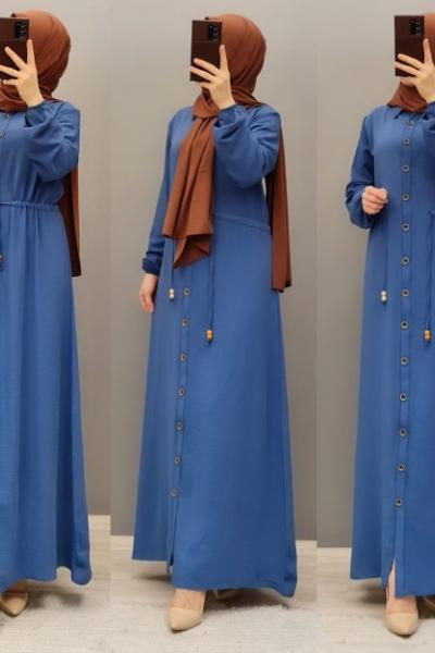 Yeni Model Ayrının Elbisem İndigo