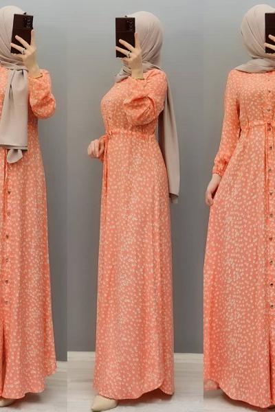 Yeni Model Viskon Elbisem Pembe