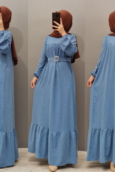 Yeni Model Rahat Elbisem Mavi
