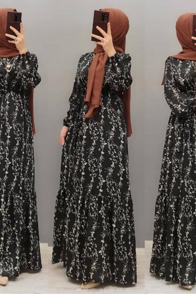 Yeni Model Saten Elbisem Siyah