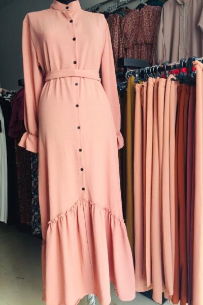 Yeni Model Ayrobin Elbisem Somon