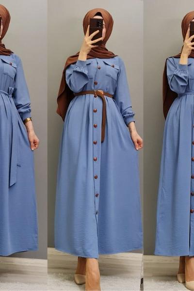 Yeni Model Bedis Elbisem İndigo