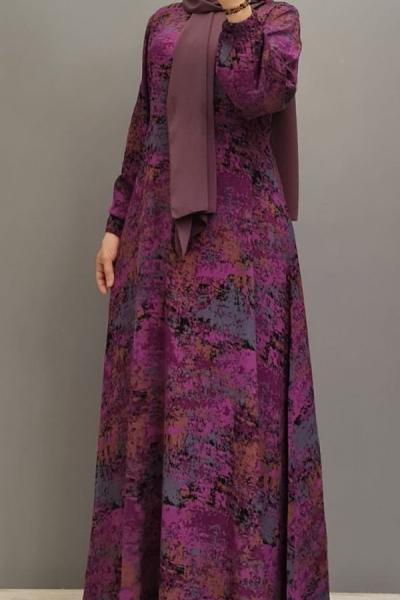 Yeni Model Elbisem Mor