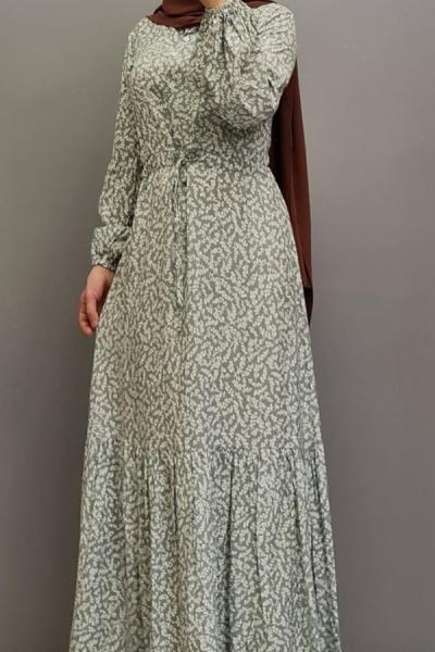 Yeni Model Pamuklu Elbisem Mint Yeşili