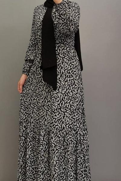 Yeni Model Pamuklu Elbisem Siyah