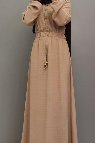 Yeni Model Ekose Elbisem Somon