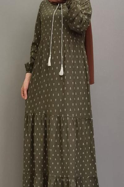 Yeni Model Viskon Elbisem Haki