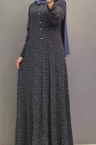 Yeni Model Penye Elbisem Lacivert