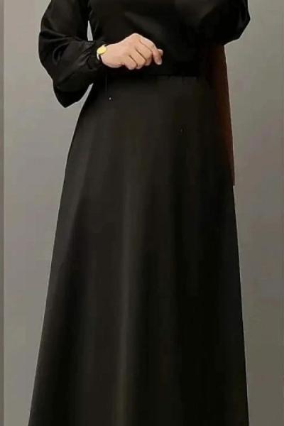 Yeni Model Saten Elbisem Siyah