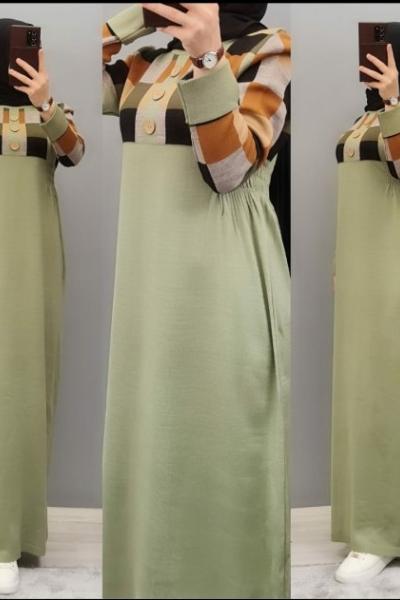 Yeni Model Triko Elbisem Yeşil