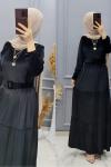 Yeni Model Kadife Elbisem Siyah
