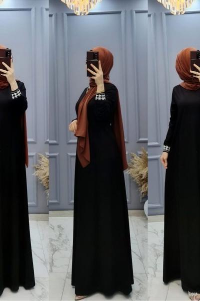 Yeni Model 2 İplik Elbisem Siyah