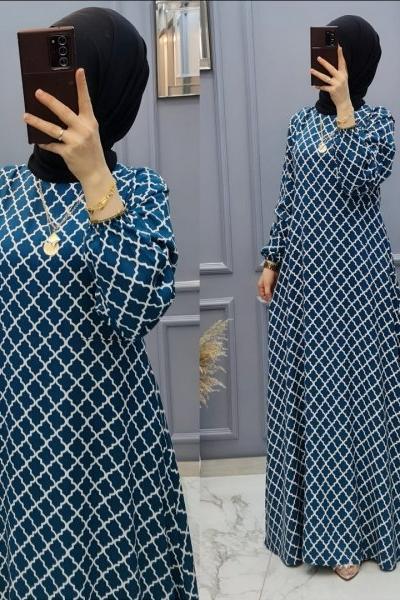 Yeni Model Büyük Beden Elbisem Mavi