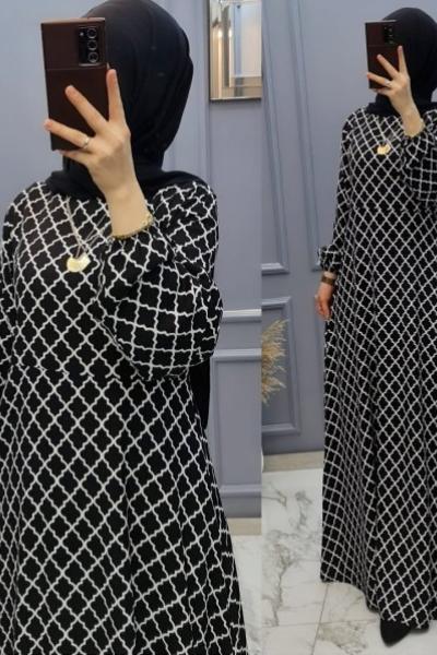 Yeni Model Büyük Beden Elbisem Siyah