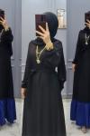 Yeni Model Büyük Beden Elbisem Siyah mavi