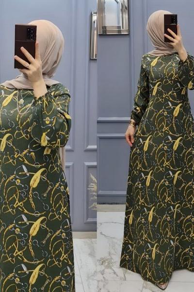 Yeni Model Zincir Desen Elbisem Haki