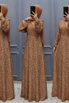Yeni Model Zara Kumaş Elbisem Camel