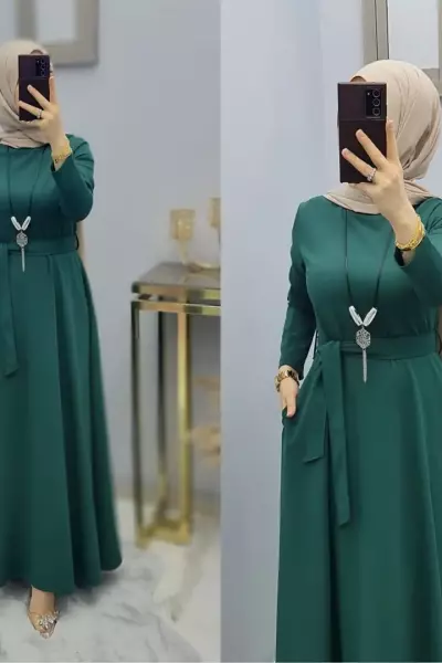 Yeni Model Elbisem  Mint Yeşili