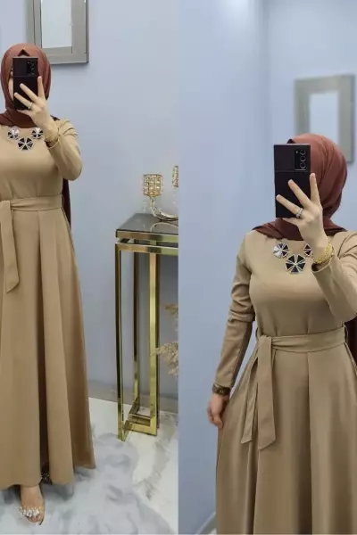 Yeni Model Elbisem  Camel