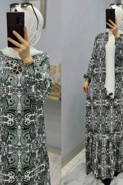 Yeni Model Yazlık Elbisem  Yeşil