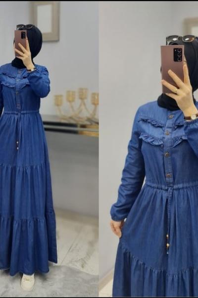 Yeni Model Spor Kot Elbisem koyu lacivert