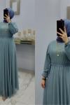 Yeni Model Simli Elbise  Bebe Mavisi