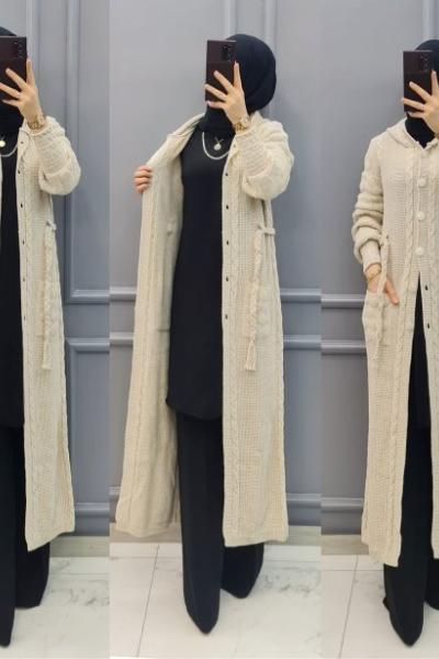 Yeni Model Hırka  Krem