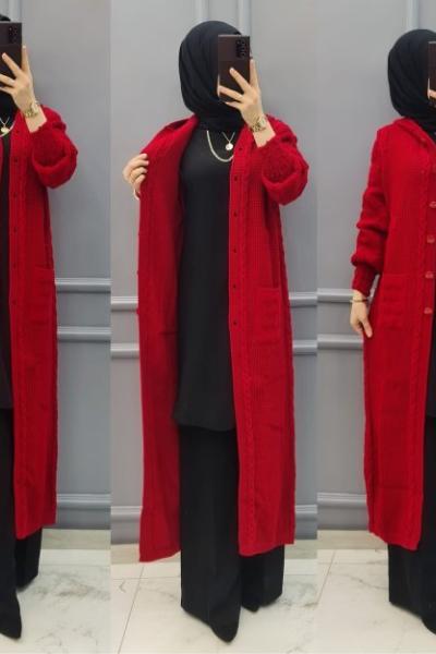 Yeni Model Hırka  Kırmızı