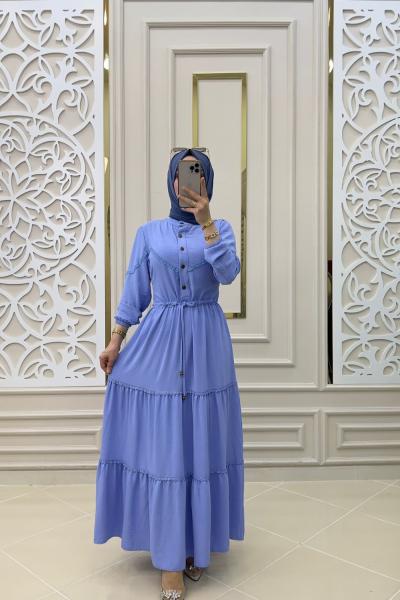 Yeni Sezon Dantel Elbisem Bebe Mavisi