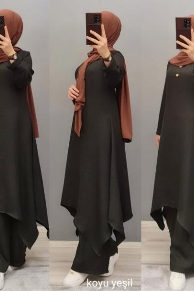 Yün Efekti Takımım Koyu Yeşil