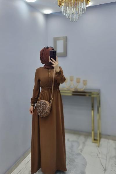 Yusra Spor Elbisem Kahverengi