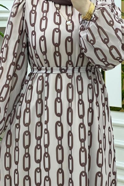 Zen Elbise  Kahverengi