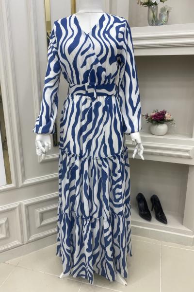 Zeruş Tesettür Elbisem  Mavi