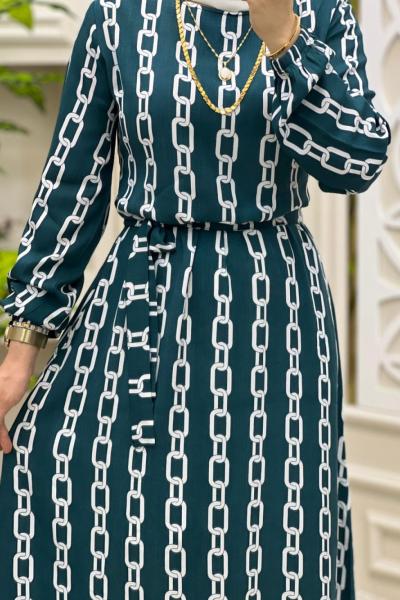 Zincir Elbisem Petrol Mavisi