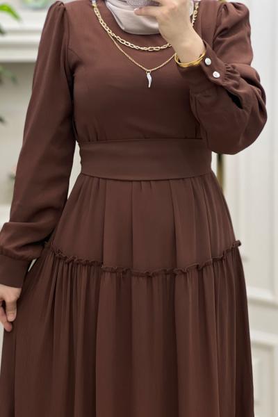 Zinka Elbise Kahverengi