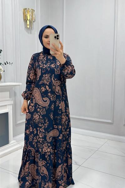 Elbise Asmin Lacivert