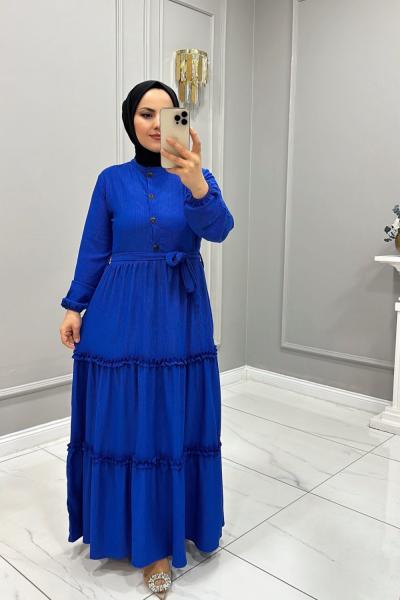 Elbise Bürümcek Ceyda Mavi