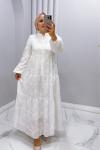Elbise Dantel İdil Beyaz
