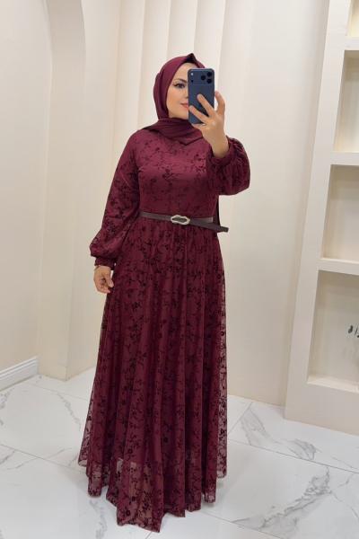 Elbise Gülay Bordo