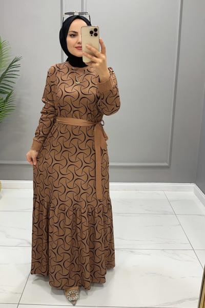 Elbise Kaşkorse Eliza Sütlü Kahve