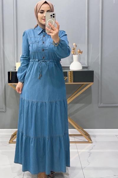 Elbise Kot Karnaval Açık Mavi