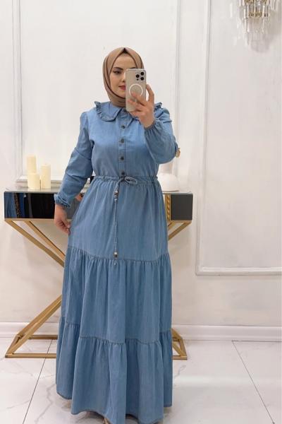 Elbise Kot Karnaval Açık Mavi