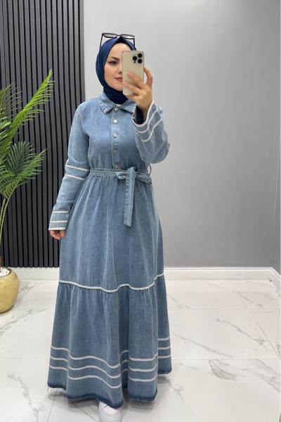 Elbise Kot Nagihan Buz mavisi