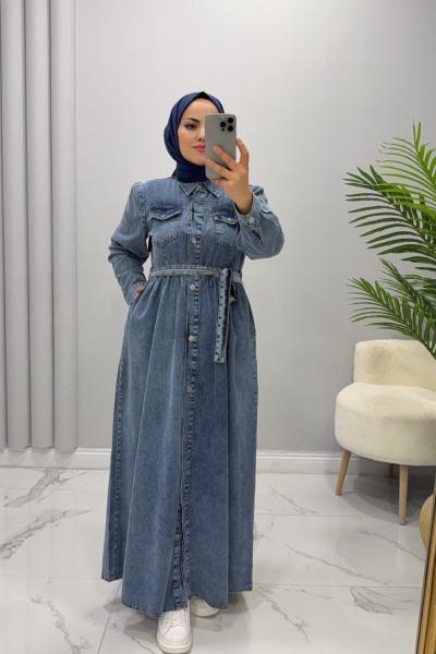Elbise Kot  Sevil Açık Mavi