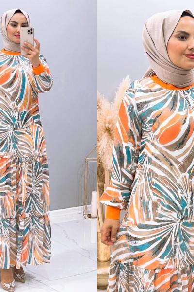 Elbise Monalisa Petrol Mavisi